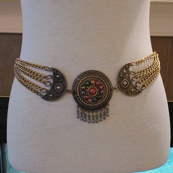 Womens ? Gorgeous Vintage Bohemian Multi Colored Intricately Detailed Belt ? main image 14